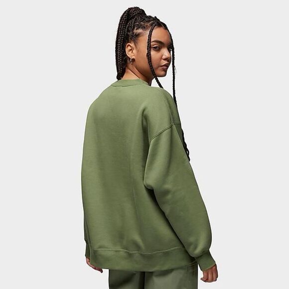 JORDAN FLIGHT FLEECE CREWNECK SWEATSHIRT pullover womens small oversized - Picture 4 of 13